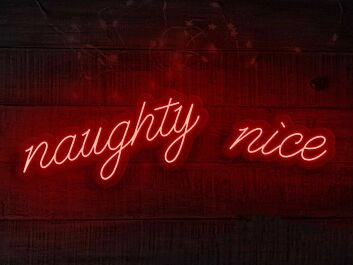 Naughty Nice Neon Sign for Festive and Fun Spaces