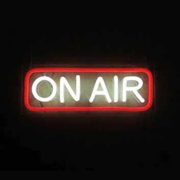 On Air Neon Sign for Studios and Broadcasting Spaces