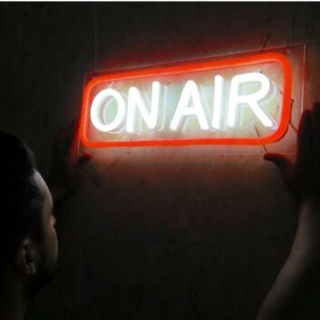 On Air Neon Sign for Studios and Broadcasting Spaces