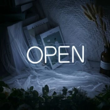 Open V2 Neon Sign for Businesses and Shops
