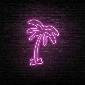 Palm Tree Neon Sign for Tropical and Relaxing Decor