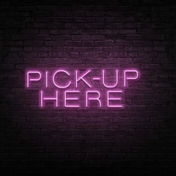 Pick up Here Neon Sign for Cafes and Restaurants