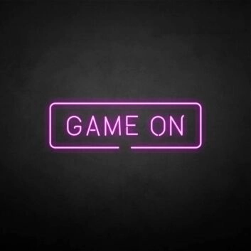 &#39;Play on&#39; neon sign