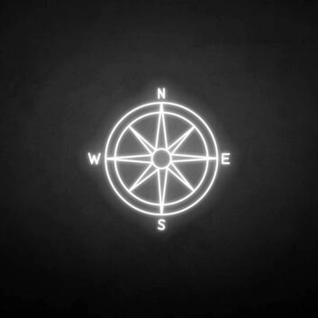 &#39;Compass&#39; neon sign
