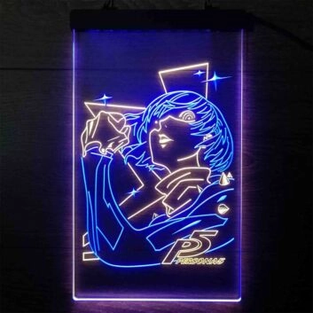Persona 5 Makoto Nijima Dual LED Neon Sign for Anime and Game Fans