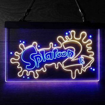 Splatoon 2 Dual LED Neon Sign for Gaming Fans
