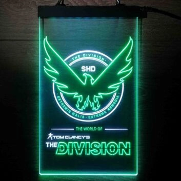 Tom Clancy&#039;s the Division Dual LED Neon Sign for Gaming Fans