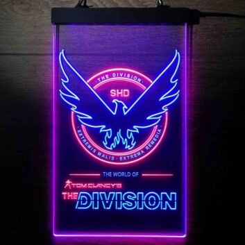 Tom Clancy's the Division Dual LED Neon Sign for Gaming Fans