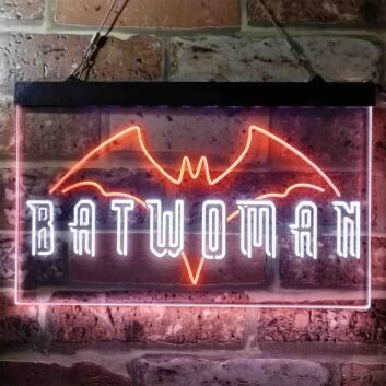 Batwoman Batman Dual LED Neon Sign for Superhero Fans