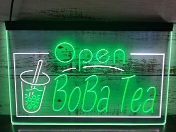 Boba Tea Dual LED Neon Sign for Refreshing and Fun Spaces