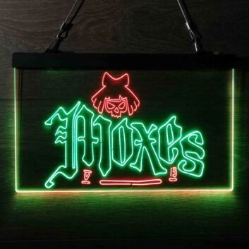 Cyberpunk Moxes Dual LED Neon Sign for Gaming and Sci-Fi Fans