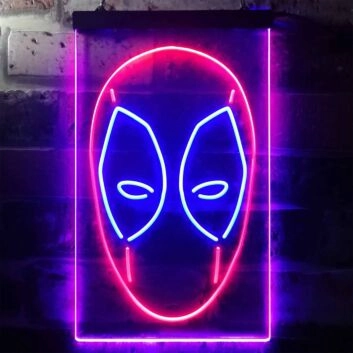 Deadpool Dual LED Neon Sign for Superhero Fans