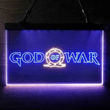 God of War Dual LED Neon Sign for Gaming Fans