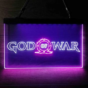 God of War Dual LED Neon Sign for Gaming Fans