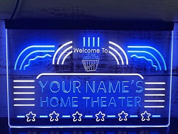 Personalized Your Name Home Theater Cinema Dual LED Neon Sign for Personalized Decor