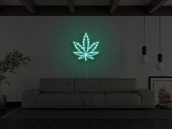 Pot Leaf Neon Sign for Cannabis Enthusiasts and Relaxing Spaces