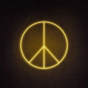 Peace Neon Sign for Relaxing and Positive Spaces