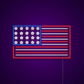 American Flag Neon Sign for Patriotic and Cultural Decor