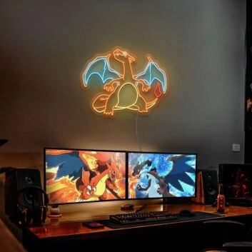 Charizard Neon Sign for Anime Fans