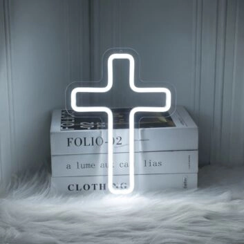 Cross Neon Sign for Religious and Spiritual Spaces