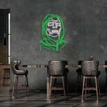 Doctor Doom Neon Sign for Comic Book Fans