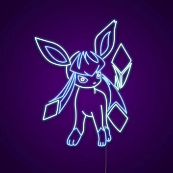 Glaceon Neon Sign for Anime Fans