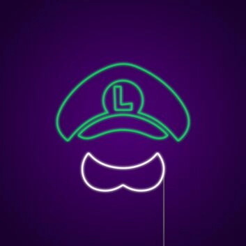 Luigi Neon Sign for Video Game Fans