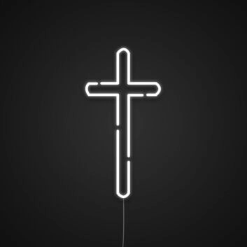 Neon Cross LED Sign for Religious and Spiritual Spaces