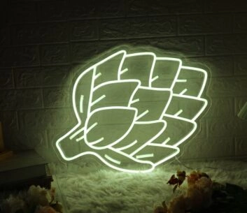 Artichoke Neon Sign for Food Lovers and Whimsical Decor