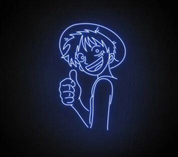 Luffy Neon Sign for Anime Fans