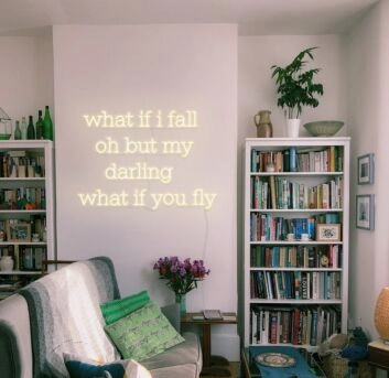 What If You Fly Neon Sign for Inspirational and Motivational Spaces