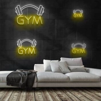 Gym Neon Sign for Fitness and Wellness Spaces