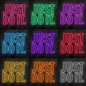 Just Do It Neon Sign for Motivational and Fitness Spaces