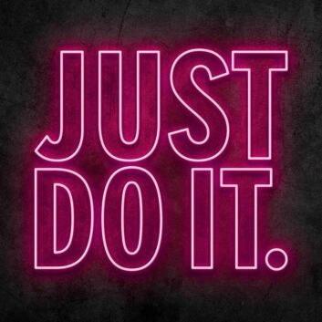 Just Do It Neon Sign for Motivational and Fitness Spaces
