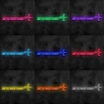 See You Space Cowboy Neon Sign for Anime and Sci-Fi Fans