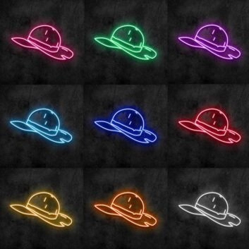 Straw Hat Pirate Neon Sign for Anime Fans