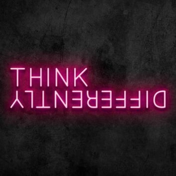 Think Differently Neon Sign for Inspirational and Creative Spaces