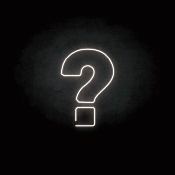 &#39;Question Mark&#39; neon sign