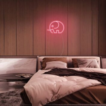 Mini Elephant Neon Sign for Cute and Whimsical Spaces