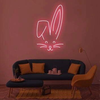 The Rabbit Neon Sign for Animal and Whimsical Decor