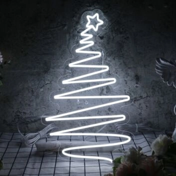 Christmas Tree Neon Sign for Holiday and Festive Spaces
