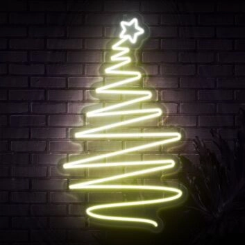 Christmas Tree Neon Sign for Holiday and Festive Spaces
