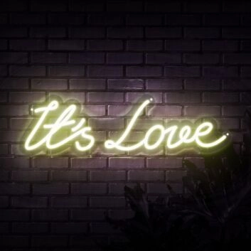 It&#039;s Love Neon Sign for Romantic and Loving Spaces