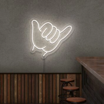 Shaka Neon Sign for Beach and Surfing Themes