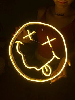 Nirvana Smile Crazy Neon Sign for Music Lovers
