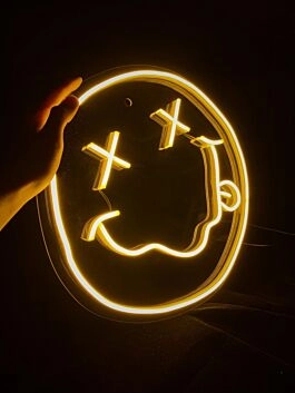 Nirvana Smile Crazy Neon Sign for Music Lovers