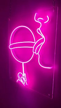 Girl Licking Lollipop Neon Sign for Playful and Bold Spaces