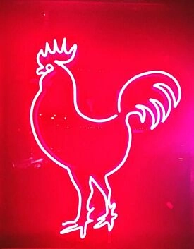 Rooster Cock Chicken Neon Sign for Farm and Rustic Decor