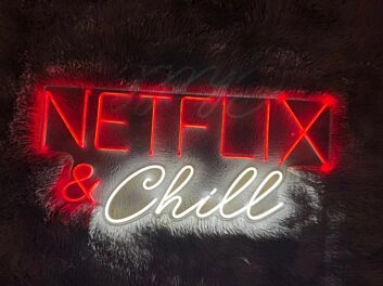 Netflix and Chill Neon Sign for Cozy and Fun Spaces