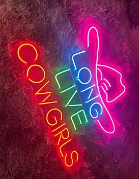 Long Live Cowgirls Neon Sign for Western and Rustic Decor